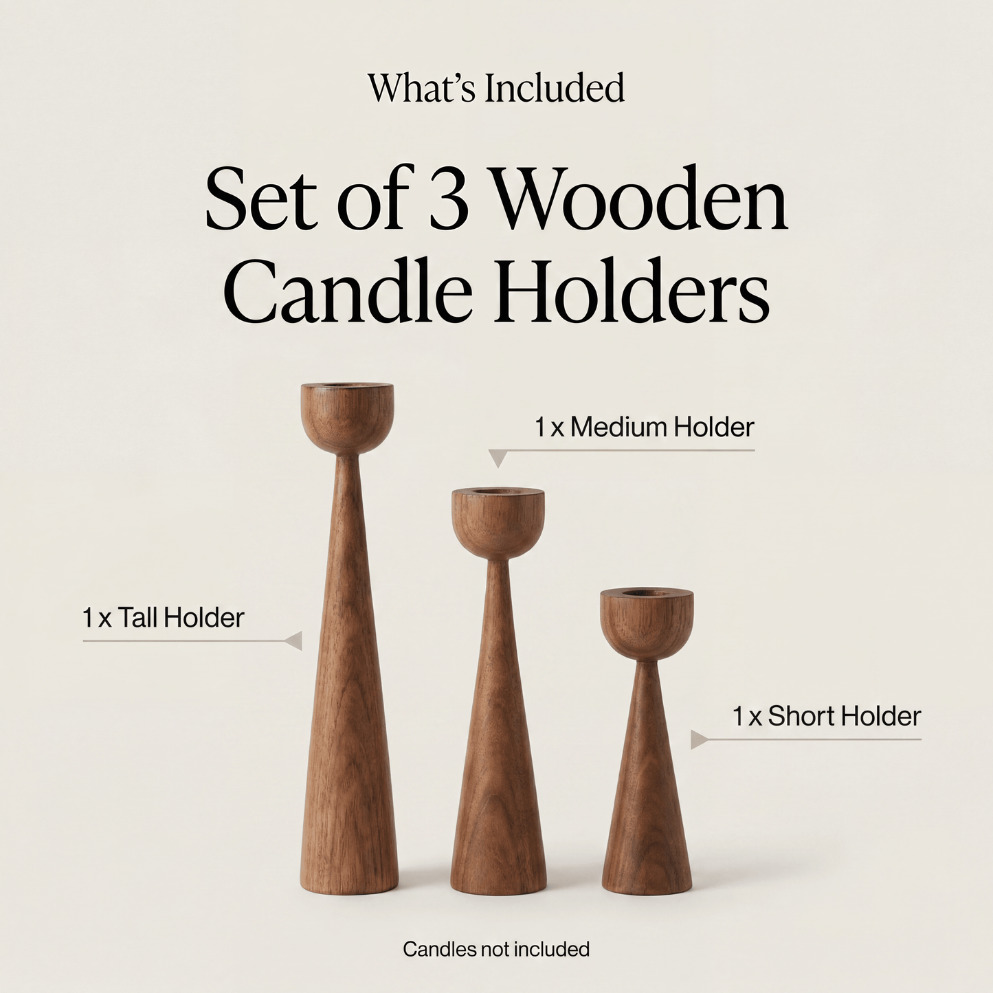 Luma 3-Piece Candle Holder Set
